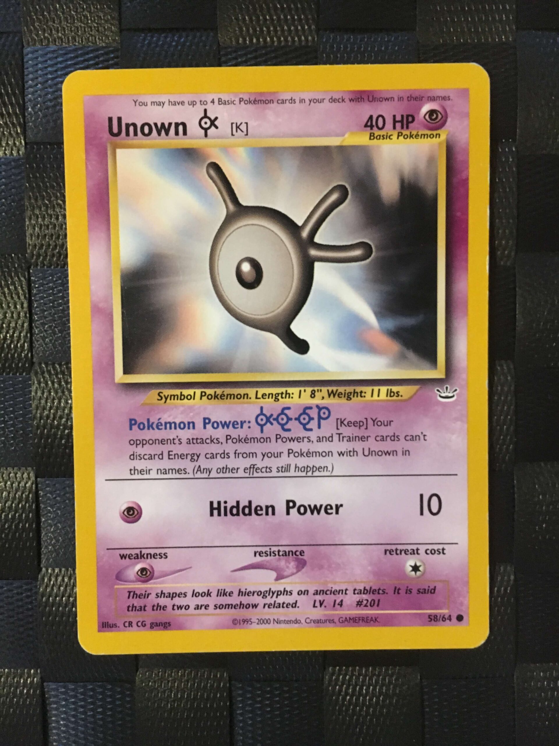 Unown K Common Neo Revelation 2 Unown K Common Neo Revelation 2