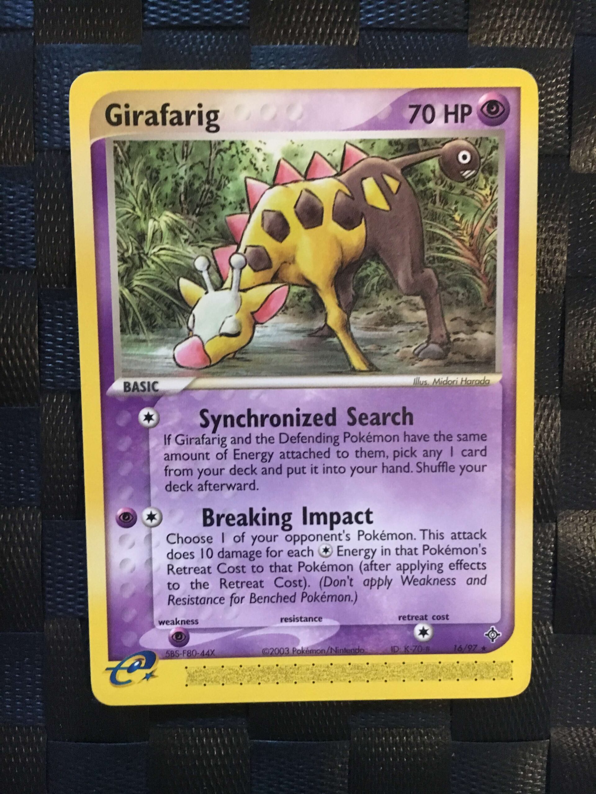 Girafarig Rare Ex Dragon Girafarig Rare Ex Dragon