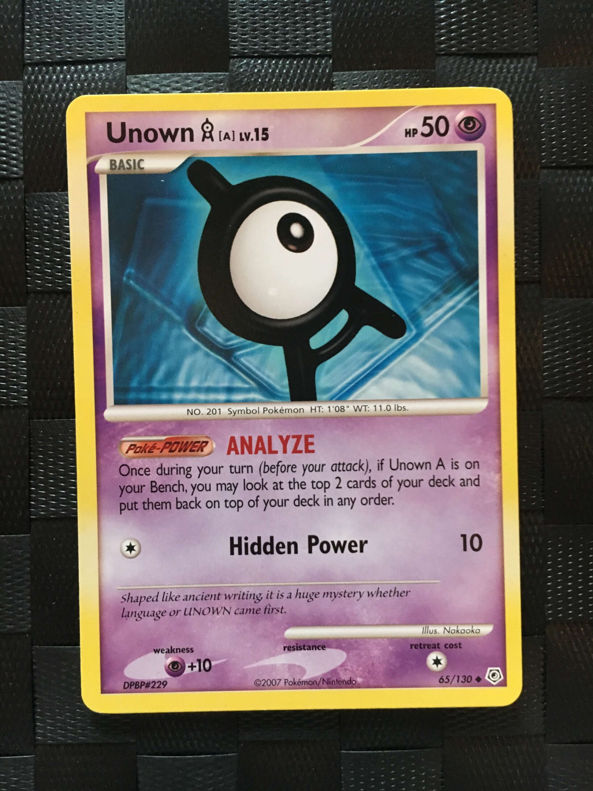 Unown A Uncommon Diamond & Pearl Unown A Uncommon Diamond & Pearl
