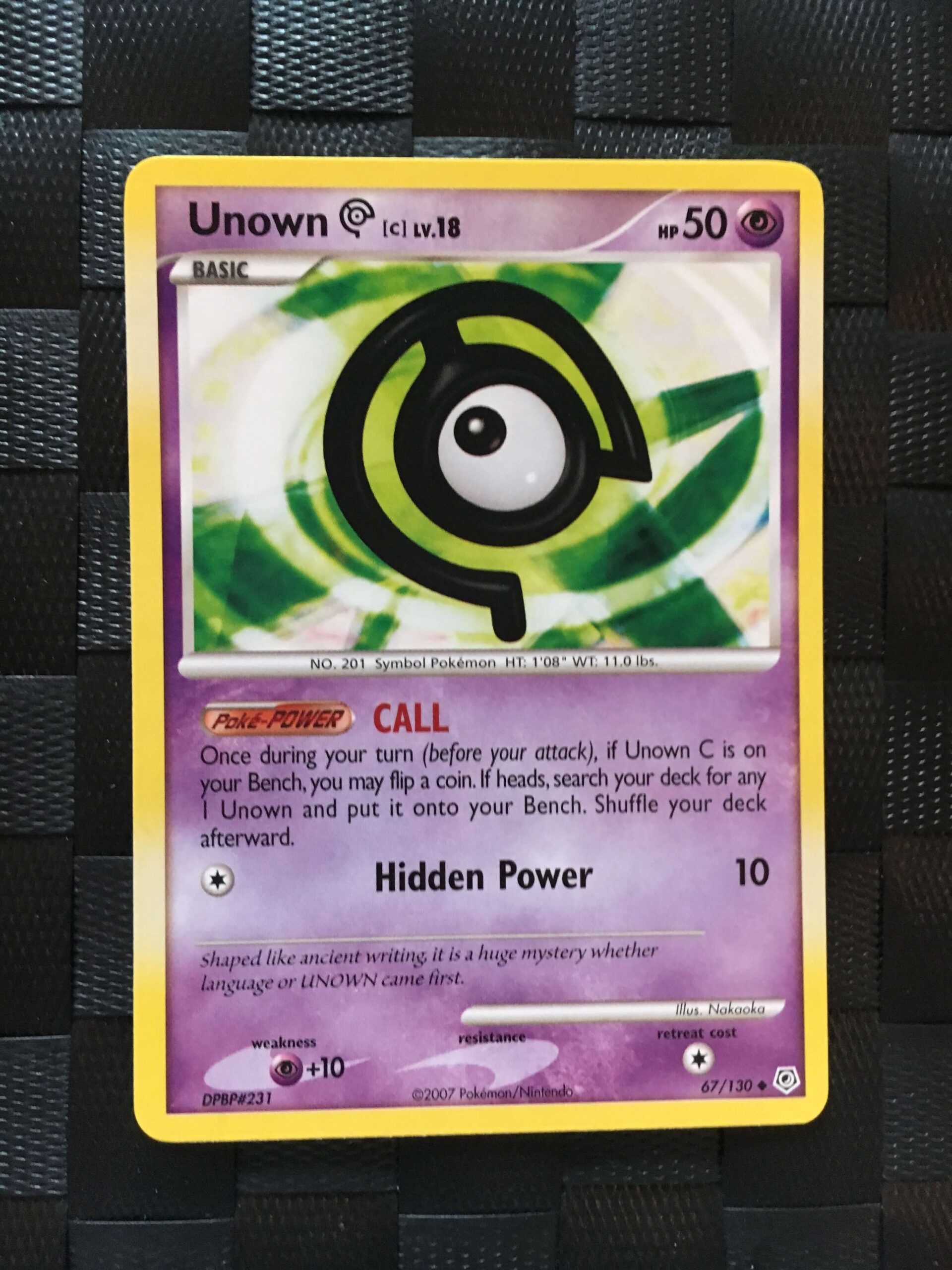 Unown C Uncommon Diamond & Pearl Unown C Uncommon Diamond & Pearl