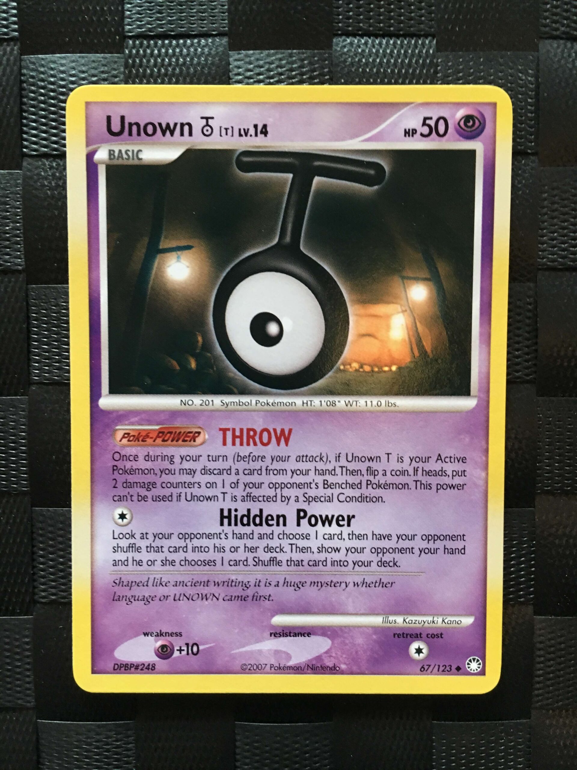 Unown T Uncommon Diamond & Pearl: Mysterious Treasures Unown T Uncommon Diamond & Pearl: Mysterious Treasures