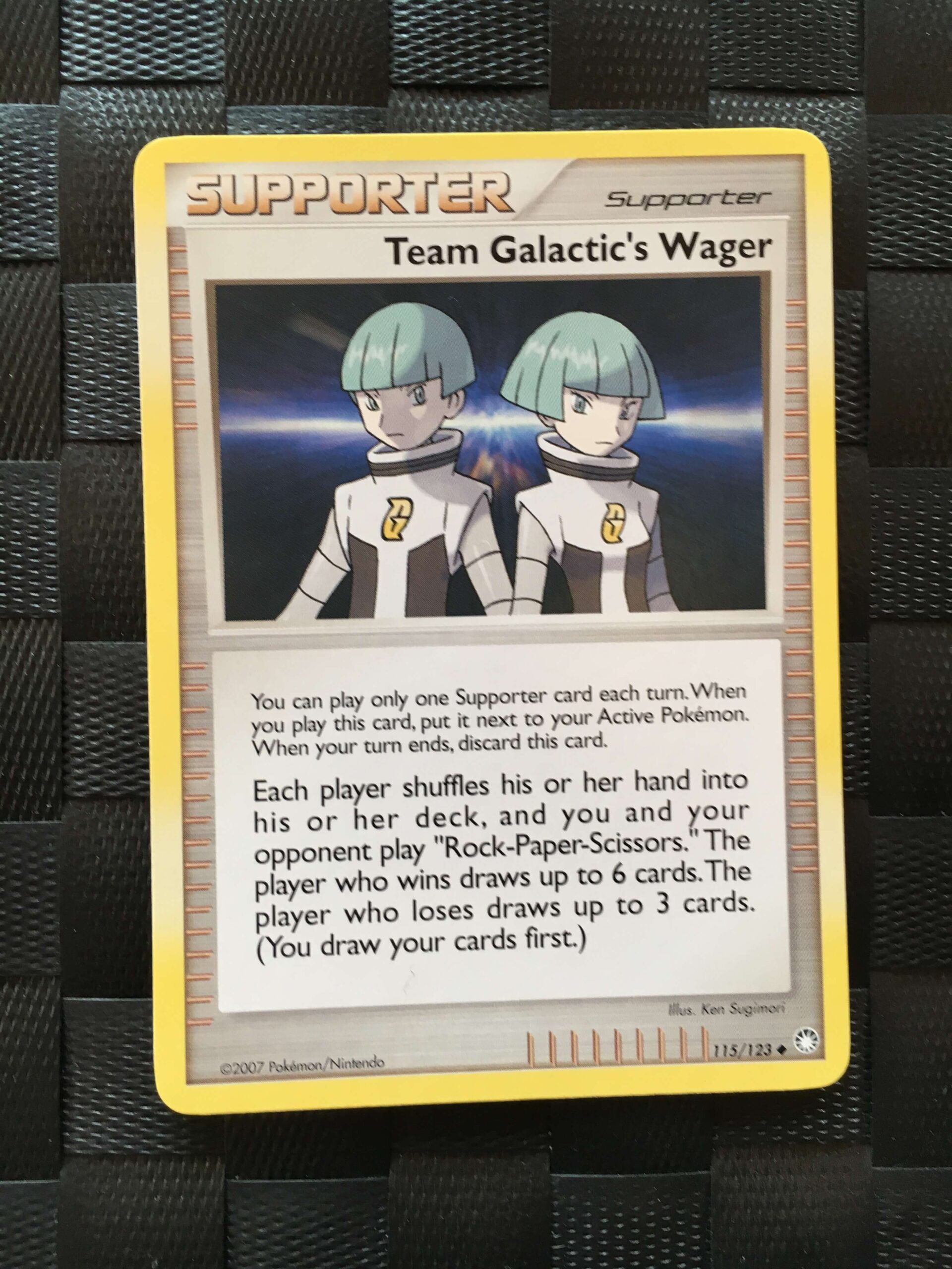 Team Galactic’s Wager Uncommon Trainer Diamond & Pearl: Mysterious Treasures Team Galactic’s Wager Uncommon Trainer Diamond & Pearl: Mysterious Treasures