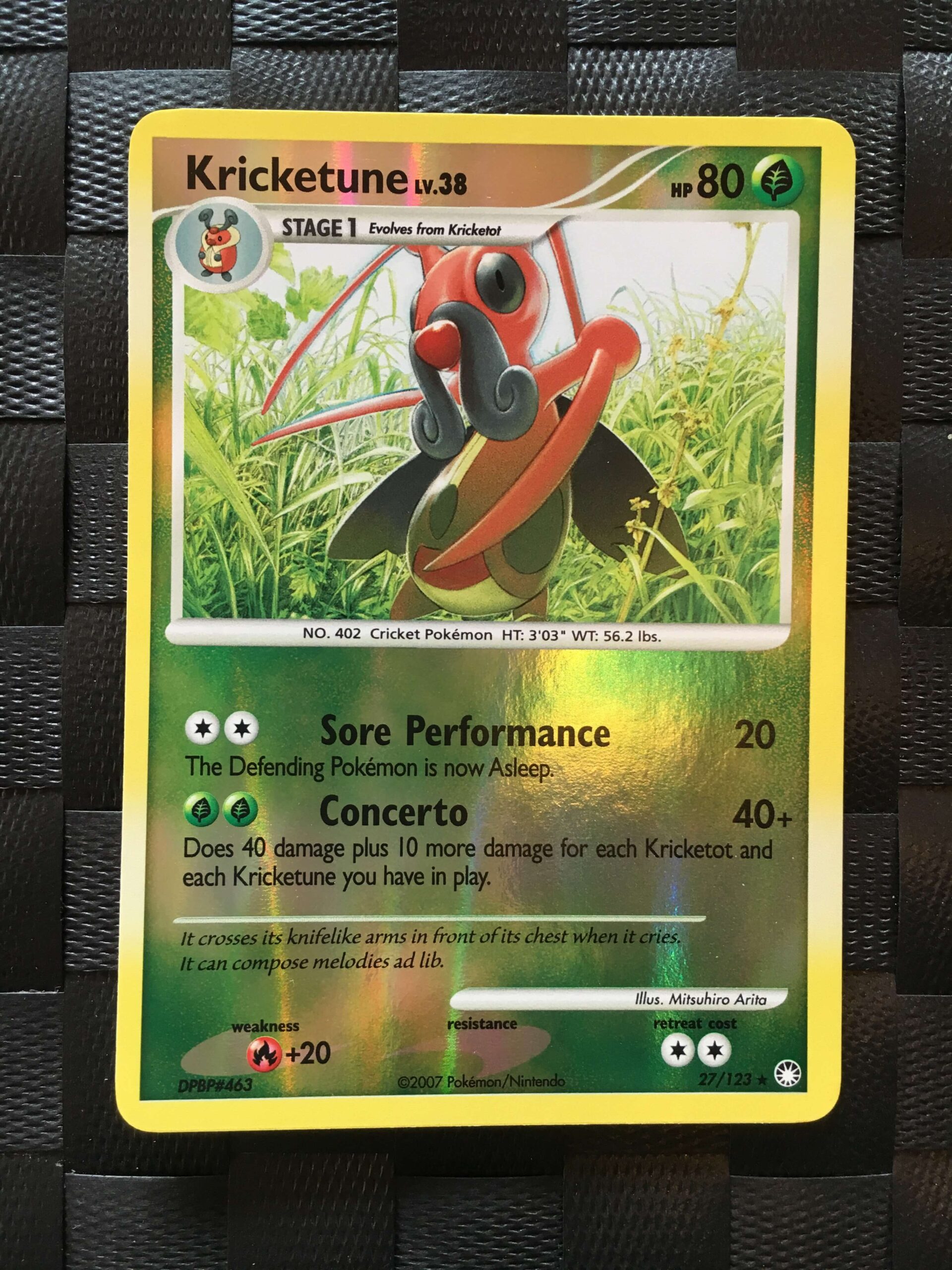 Kricketune Rare Reverse Diamond & Pearl: Mysterious Treasures Kricketune Rare Reverse Diamond & Pearl: Mysterious Treasures