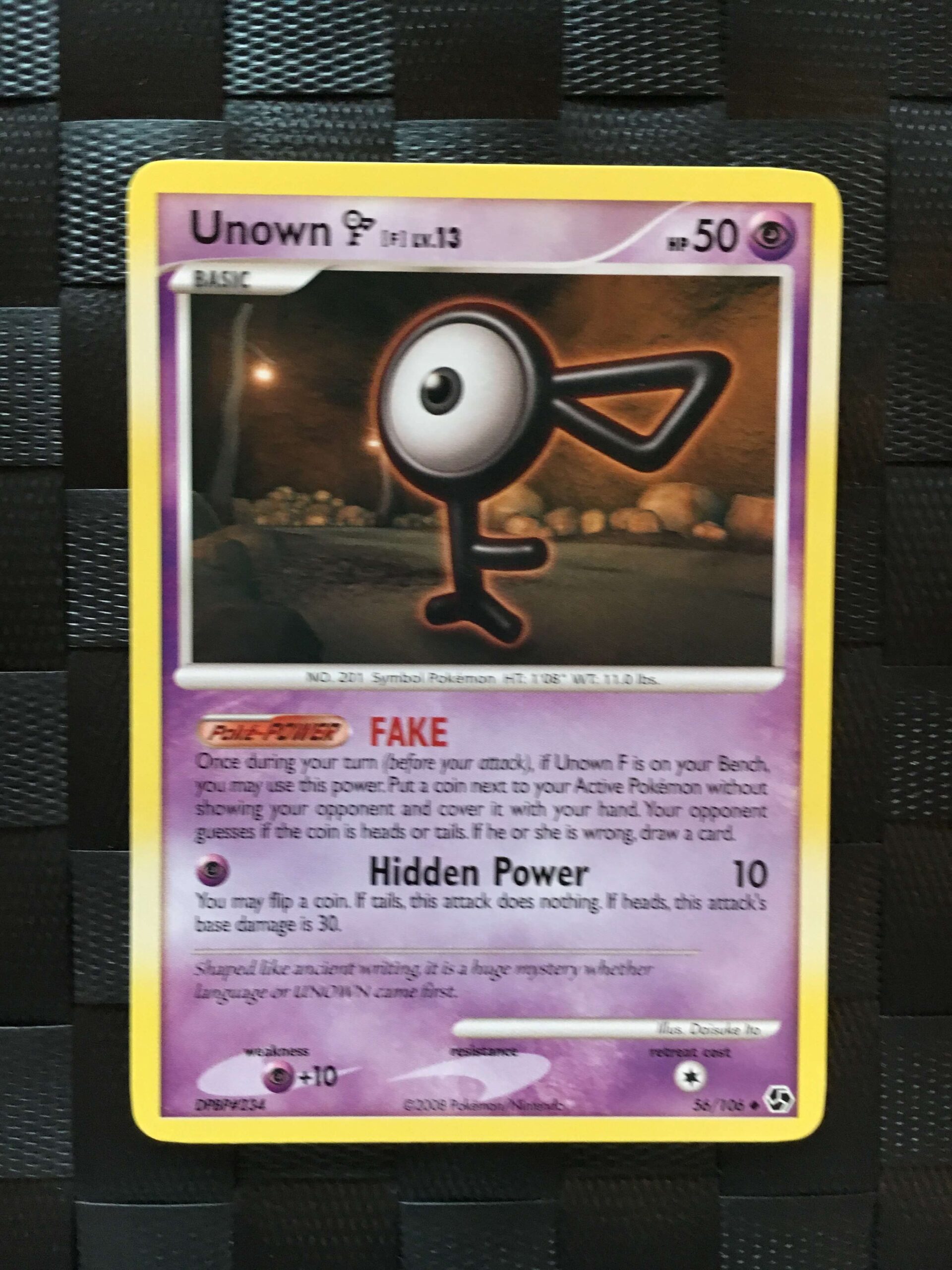 Unown F Uncommon Diamond & Pearl: Great Encounters Unown F Uncommon Diamond & Pearl: Great Encounters