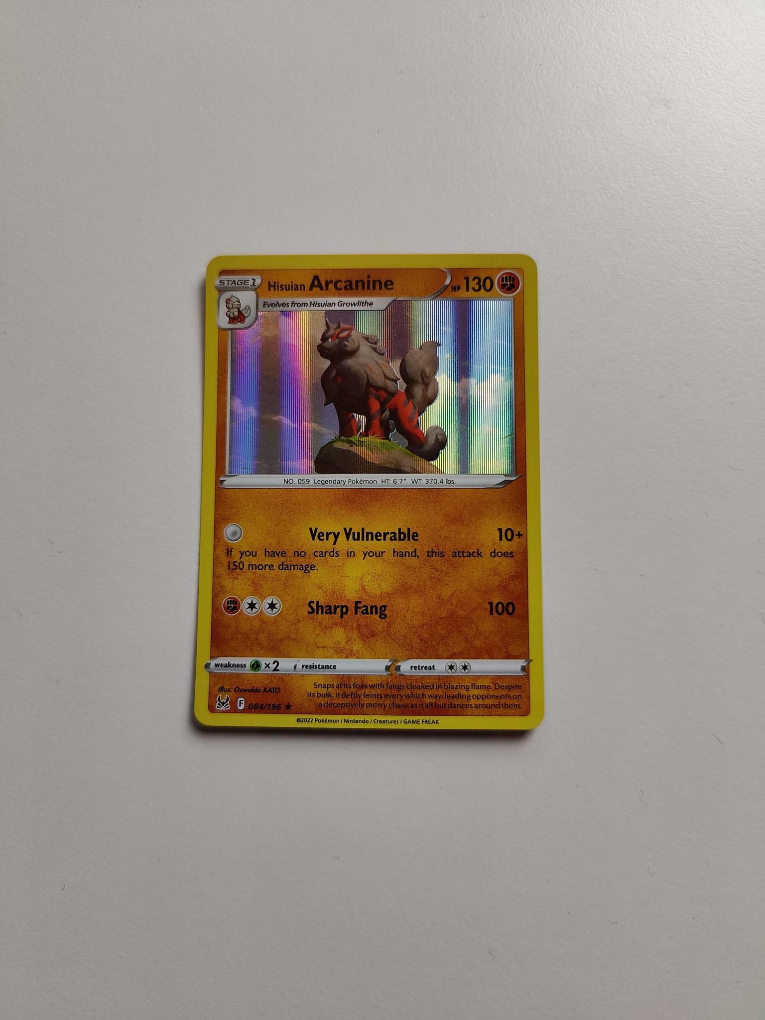 Hisuian Arcanine Holo #084/196 – Sword & Shield: Lost Origin Hisuian Arcanine Holo #084/196 – Sword & Shield: Lost Origin