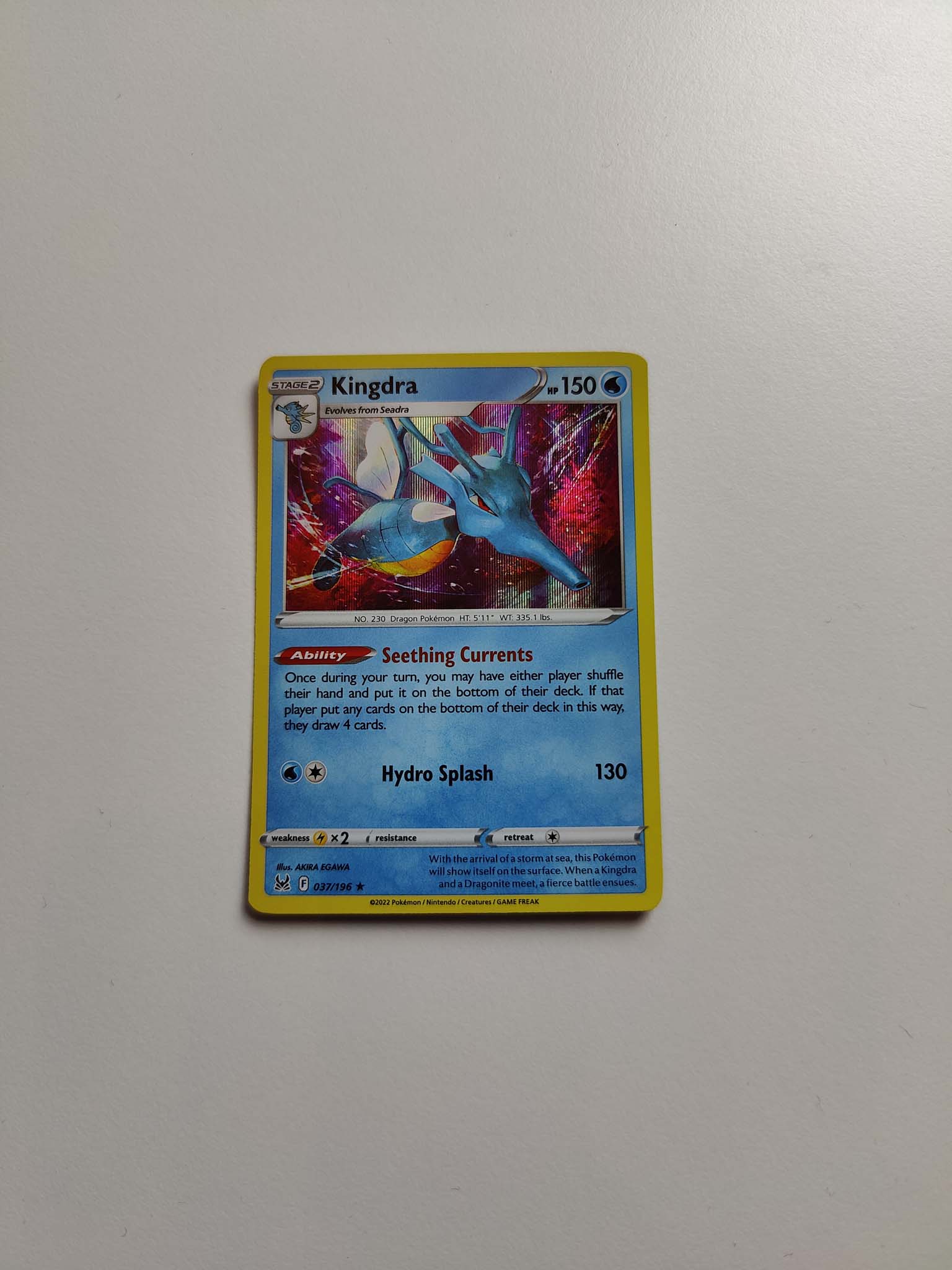 Kingdra Holo #037/196 – Sword & Shield: Lost Origin Kingdra Holo #037/196 – Sword & Shield: Lost Origin