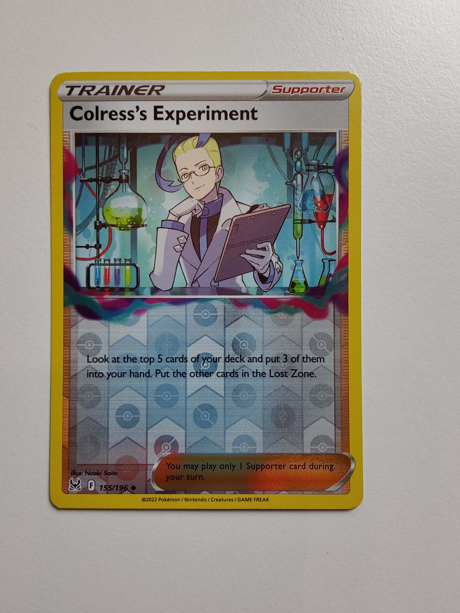 Colress’s Experiement Reverse #155/196 – Sword & Shield: Lost Origin Colress’s Experiement Reverse #155/196 – Sword & Shield: Lost Origin