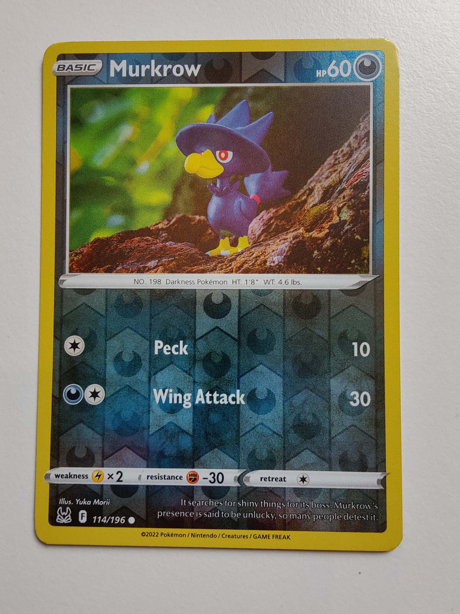 Murkrow Reverse #114/196 – Sword & Shield: Lost Origin
