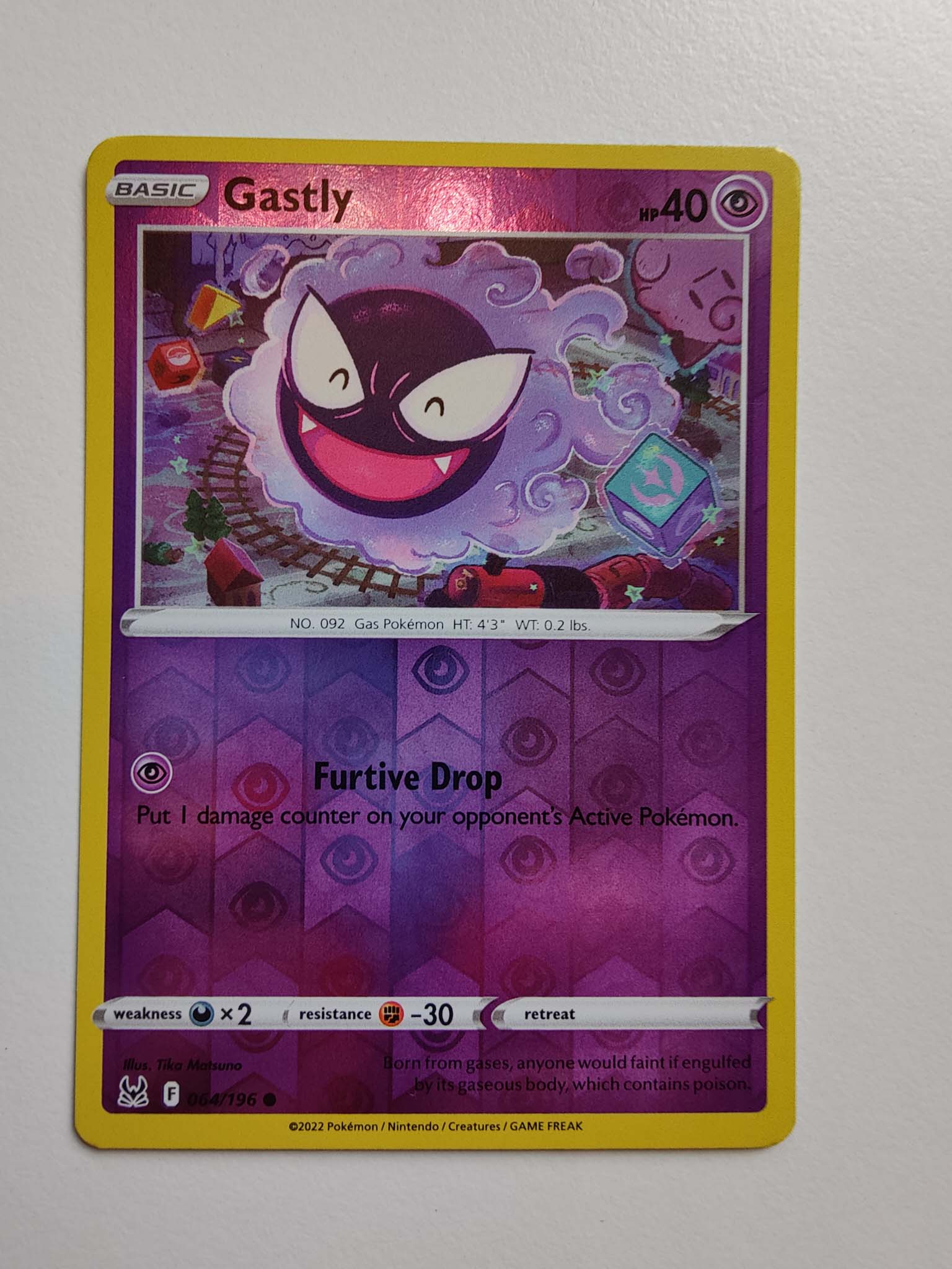 Gastly Reverse #064/196 – Sword & Shield: Lost Origin Gastly Reverse #064/196 – Sword & Shield: Lost Origin