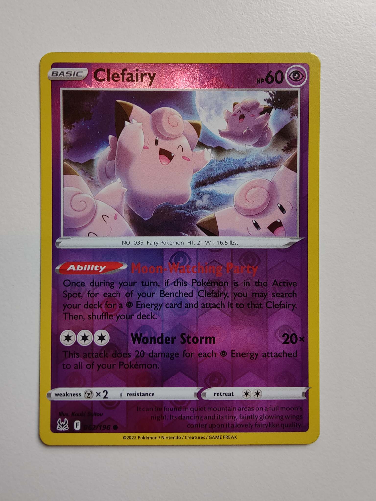 Clefairy Reverse #062/196 – Sword & Shield: Lost Origin Clefairy Reverse #062/196 – Sword & Shield: Lost Origin