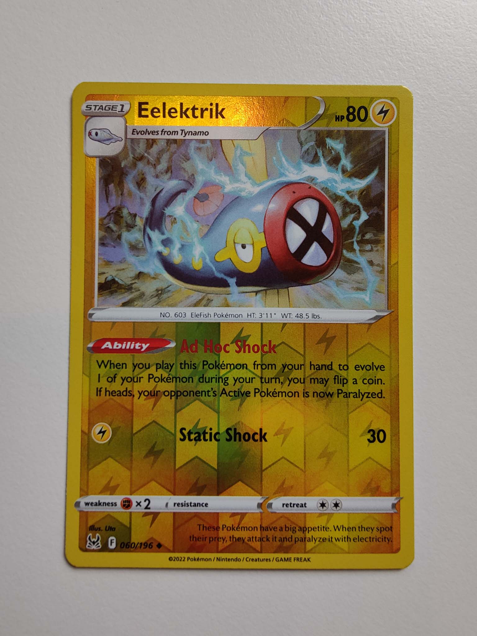 Eelektrik Reverse #060/196 – Sword & Shield: Lost Origin