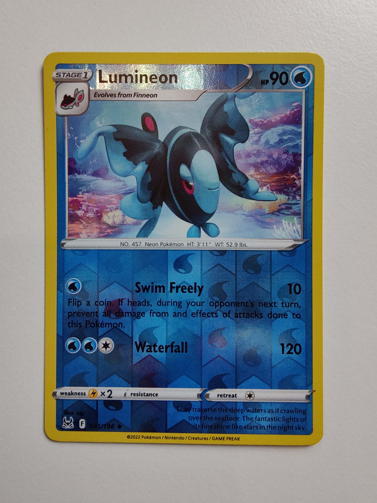 Lumineon Reverse #041/196 – Sword & Shield: Lost Origin Lumineon Reverse #041/196 – Sword & Shield: Lost Origin