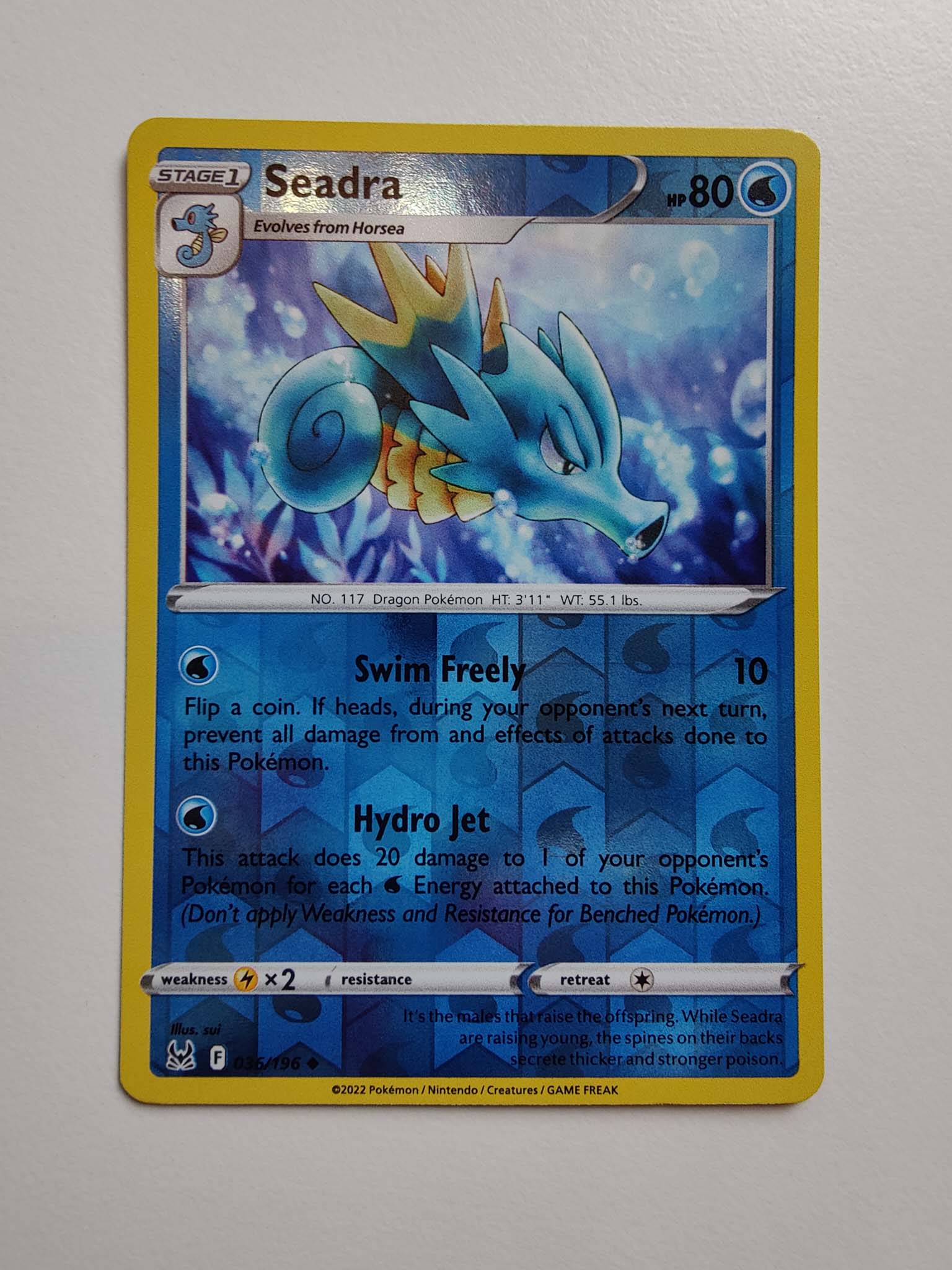 Seadra Reverse #036/196 – Sword & Shield: Lost Origin Seadra Reverse #036/196 – Sword & Shield: Lost Origin