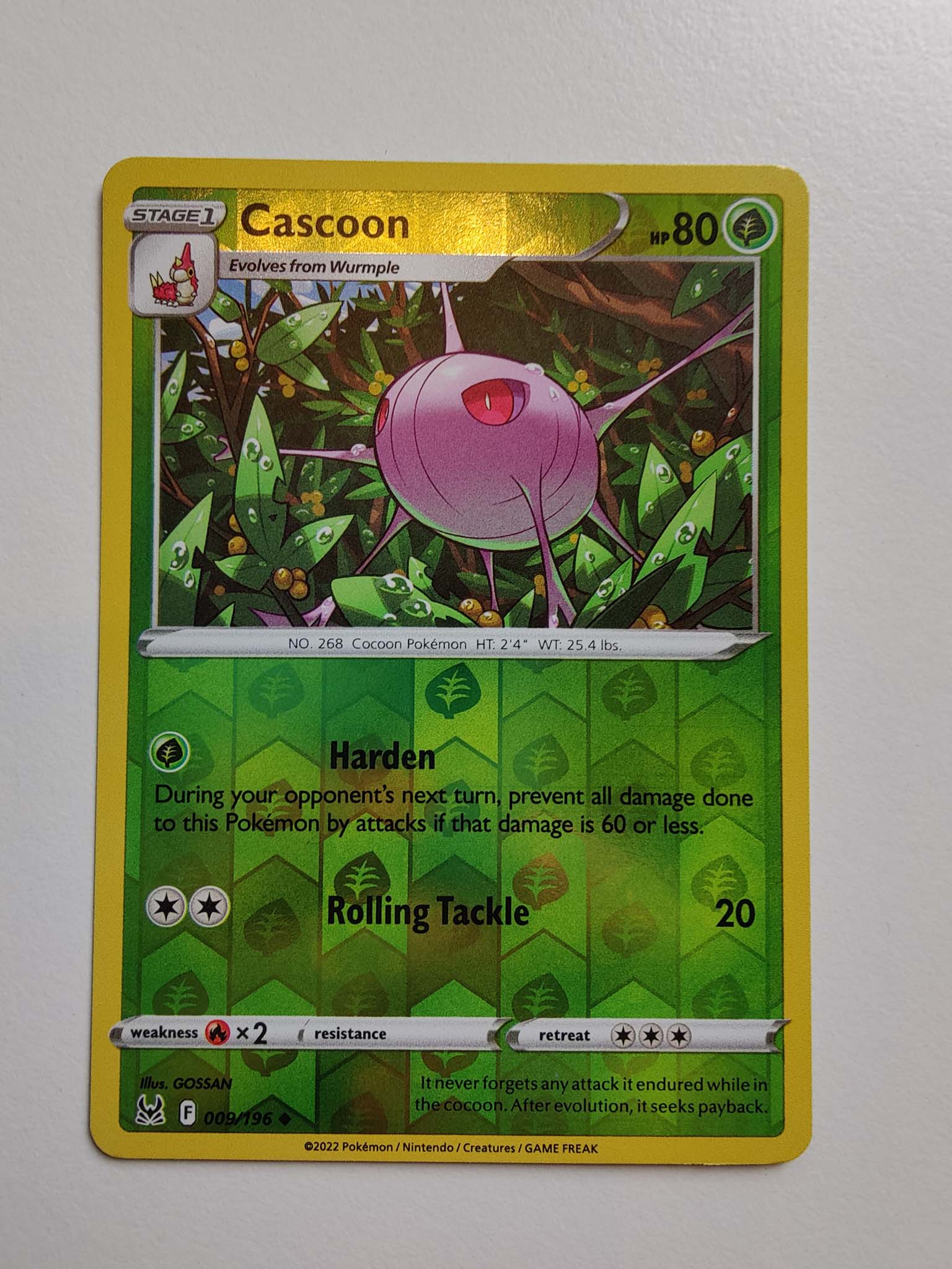 Cascoon Reverse #009/196 – Sword & Shield: Lost Origin Cascoon Reverse #009/196 – Sword & Shield: Lost Origin