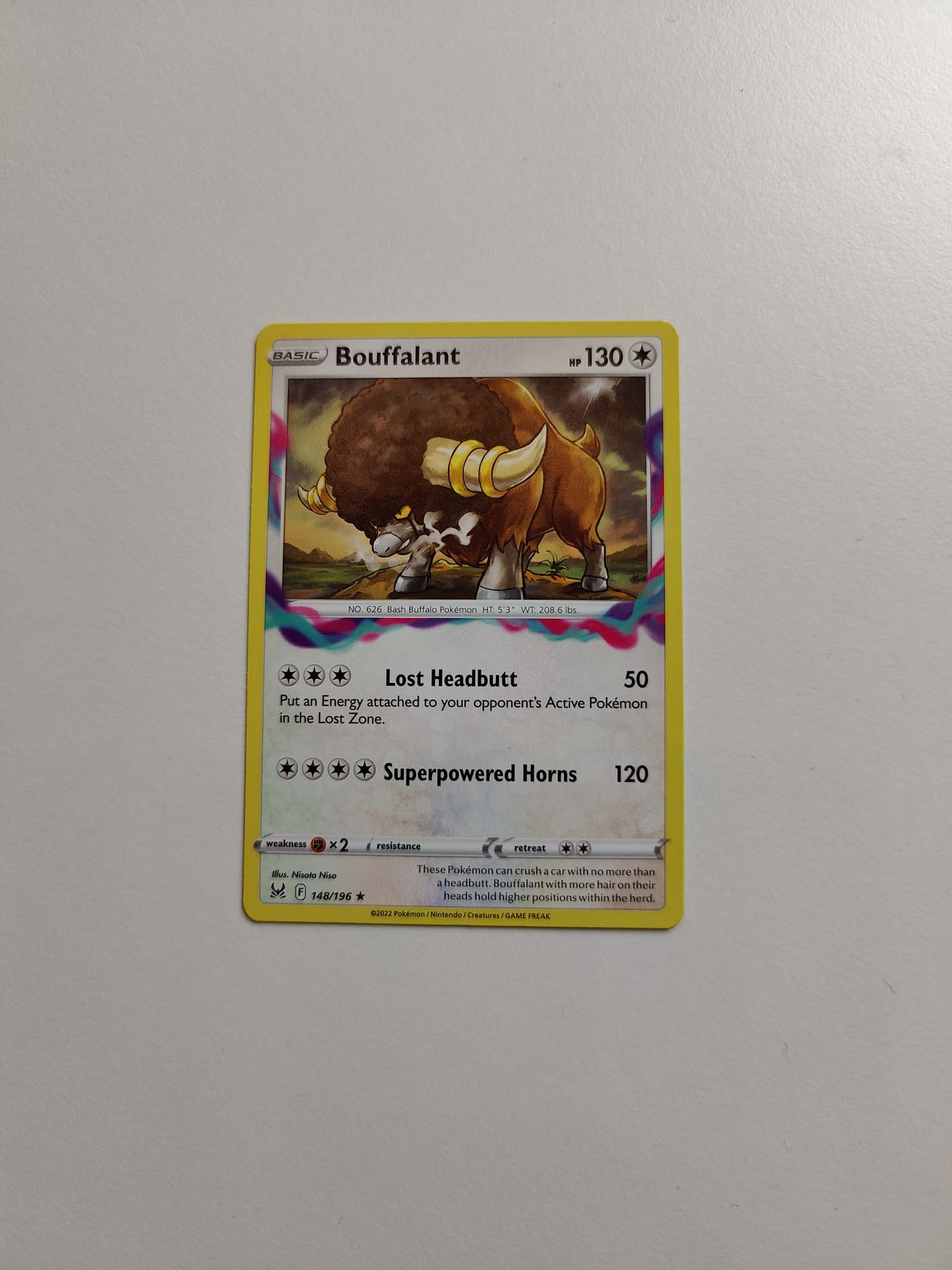 Bouffalant Rare #148/196 – Sword & Shield: Lost Origin Bouffalant Rare #148/196 – Sword & Shield: Lost Origin