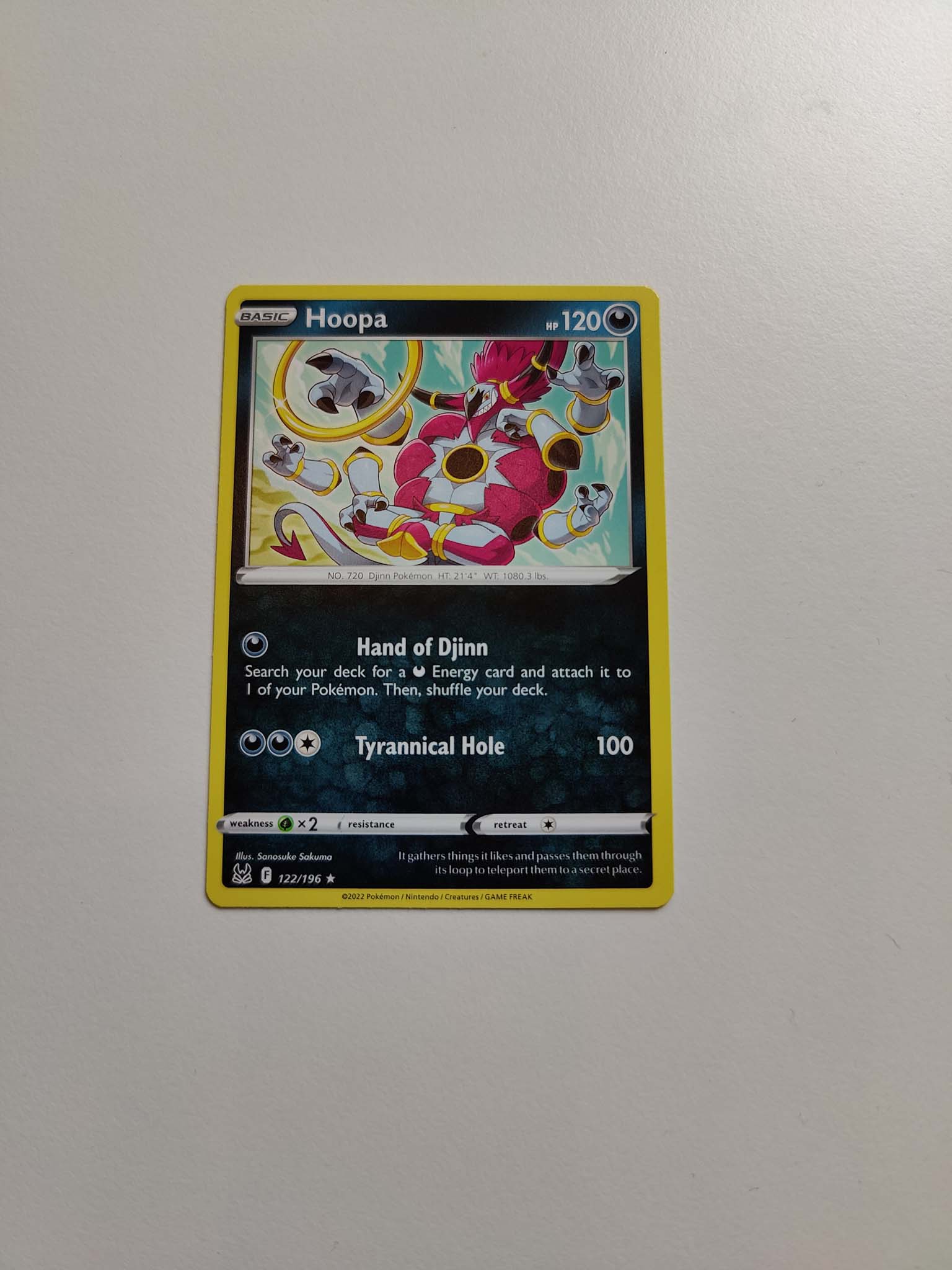 Hoopa Rare #122/196 – Sword & Shield: Lost Origin Hoopa Rare #122/196 – Sword & Shield: Lost Origin