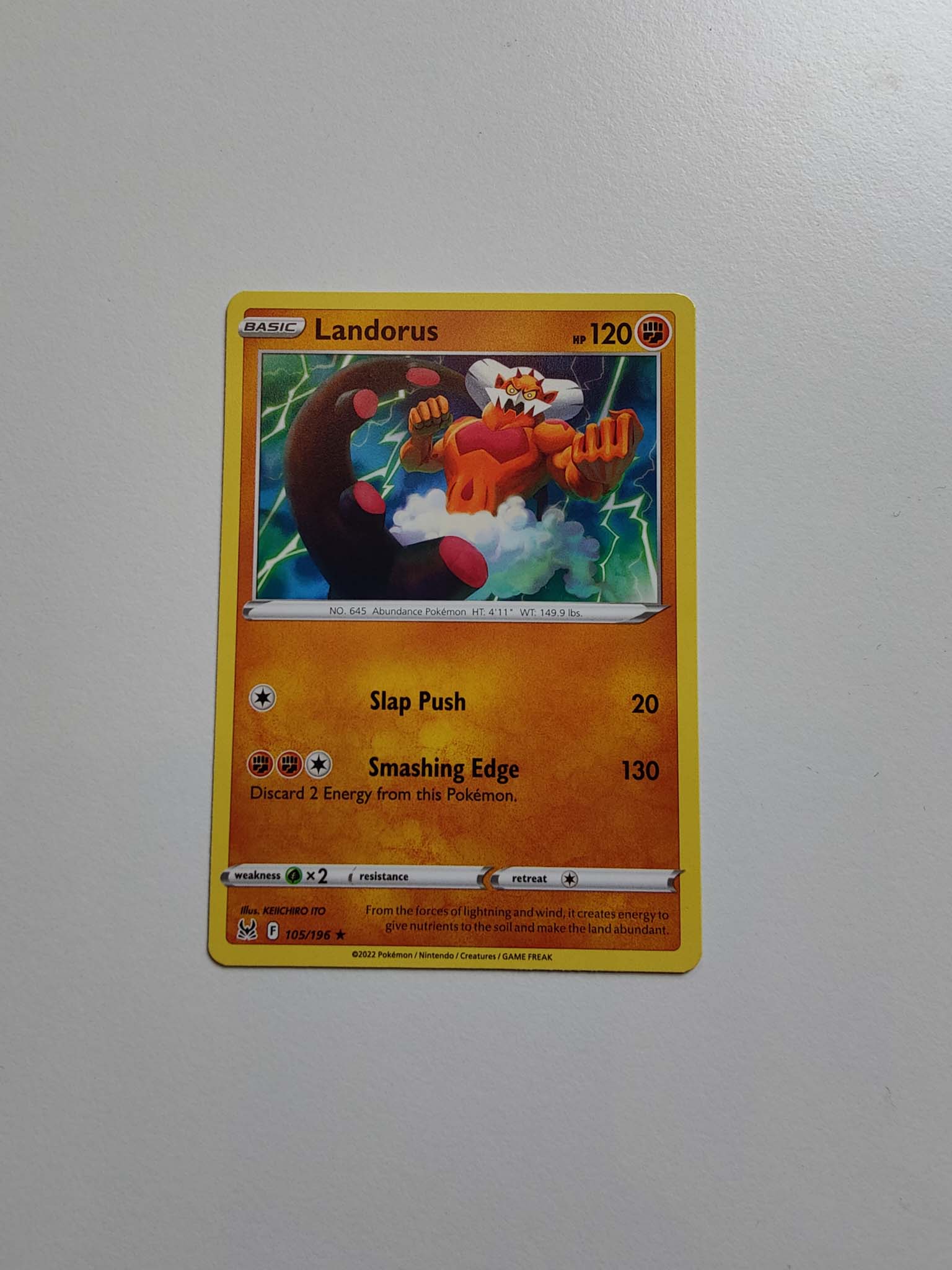Landorus Rare #105/196 – Sword & Shield: Lost Origin