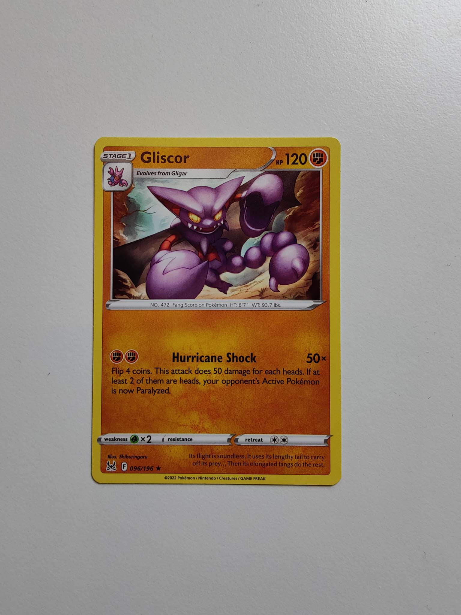 Gliscor Rare #96/196 – Sword & Shield: Lost Origin