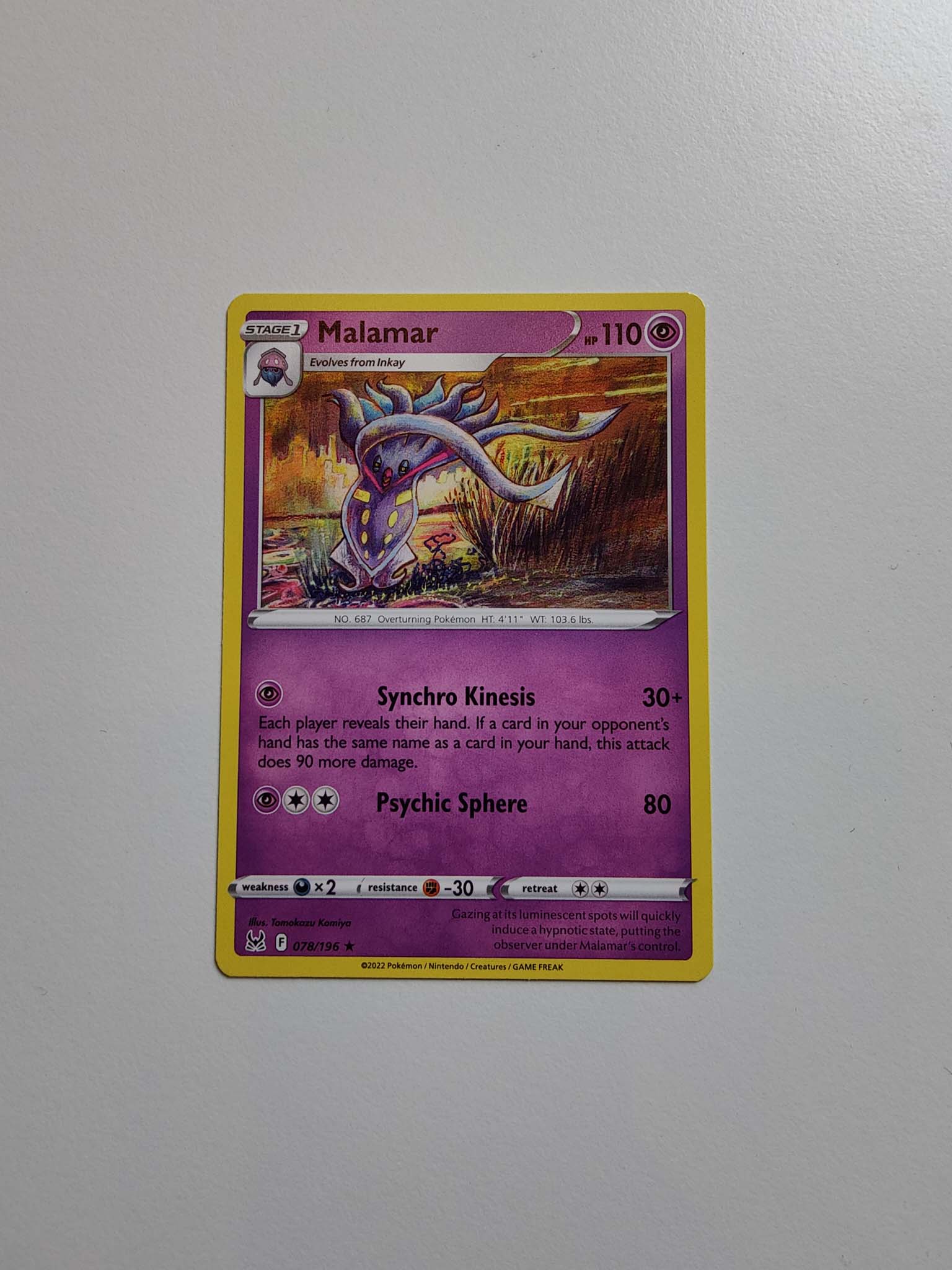 Malamar Rare #78/196 – Sword & Shield: Lost Origin