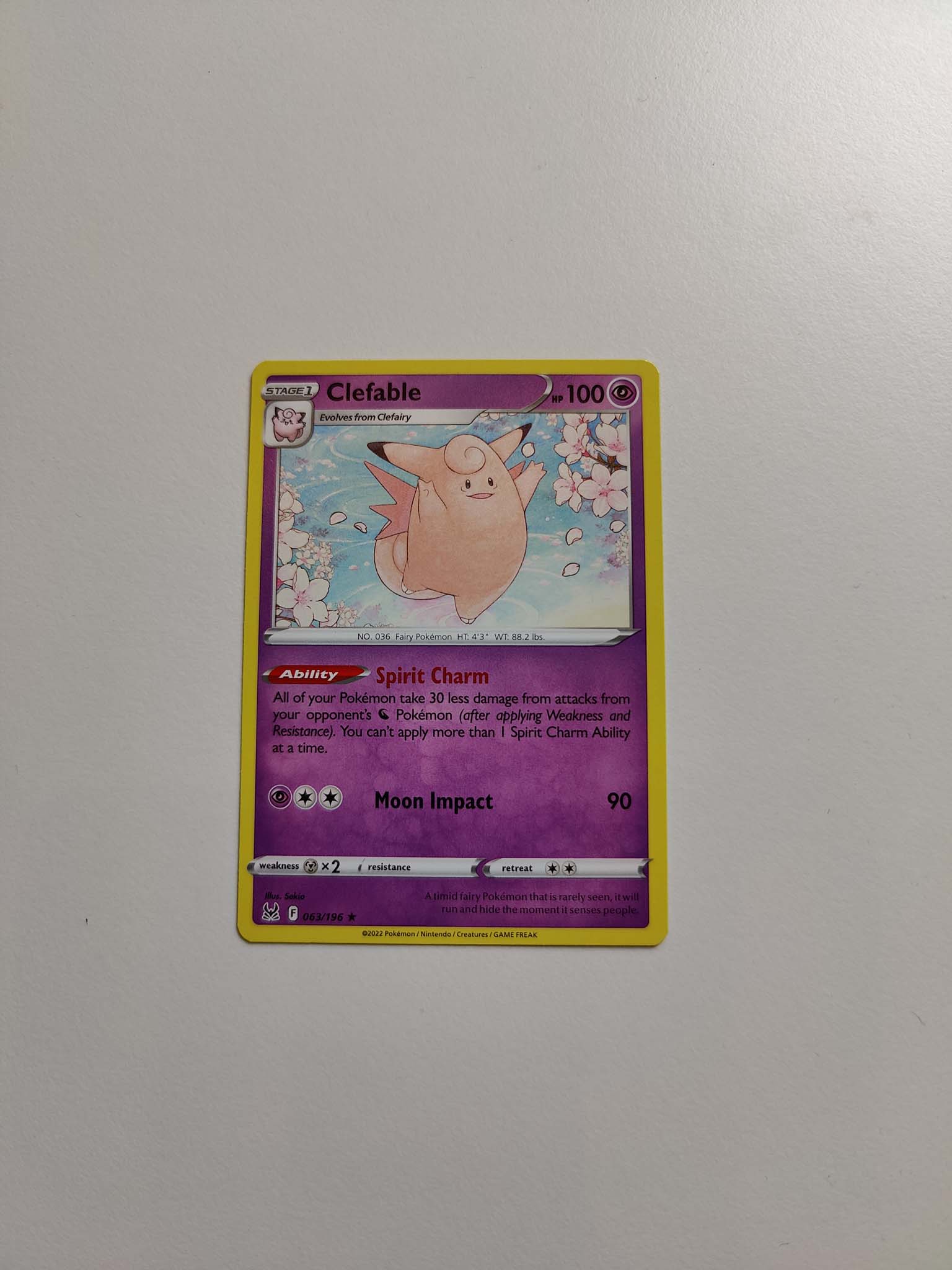 Clefable Rare #63/196 – Sword & Shield: Lost Origin