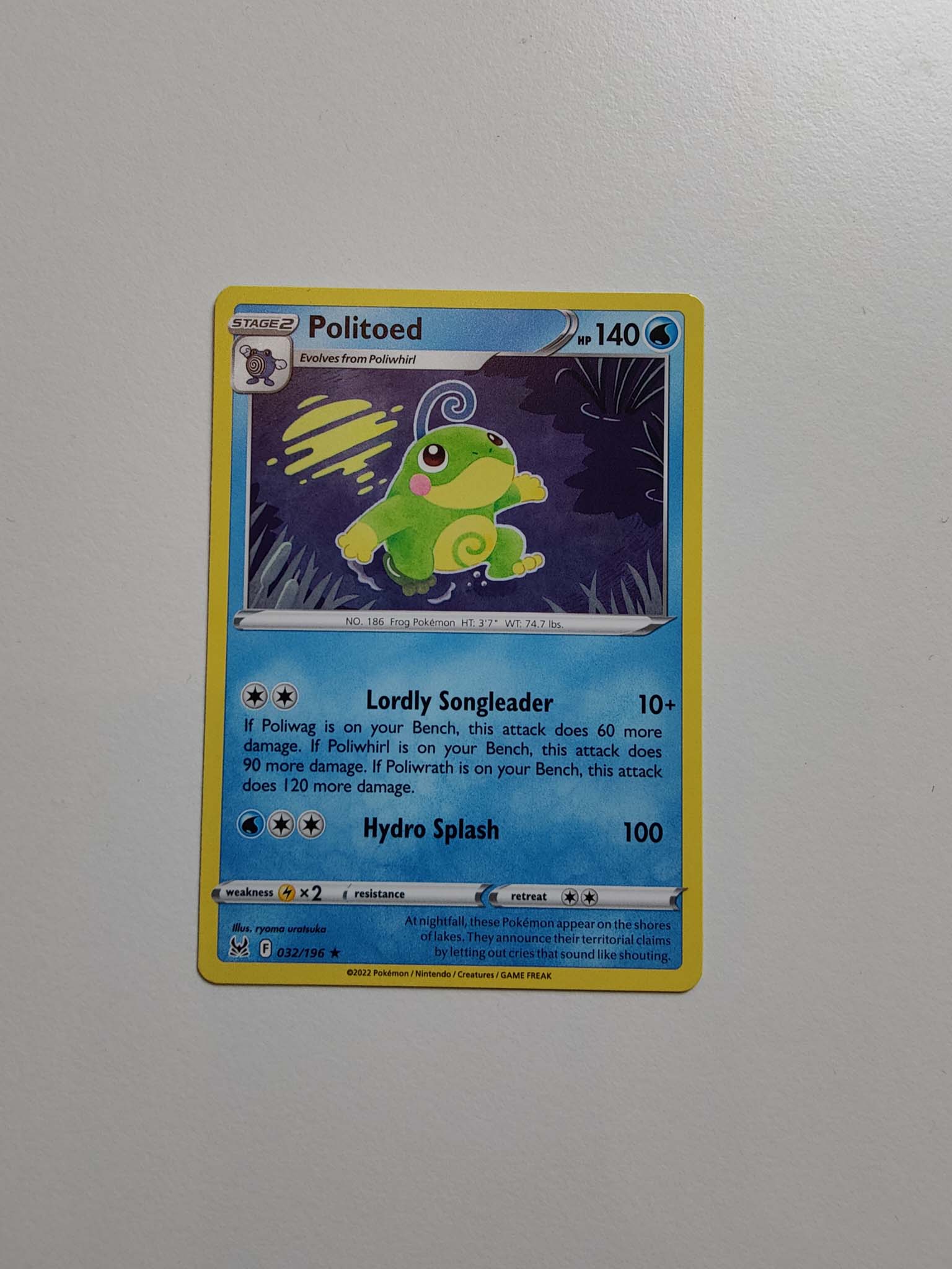 Politoed Rare #32/196 – Sword & Shield: Lost Origin