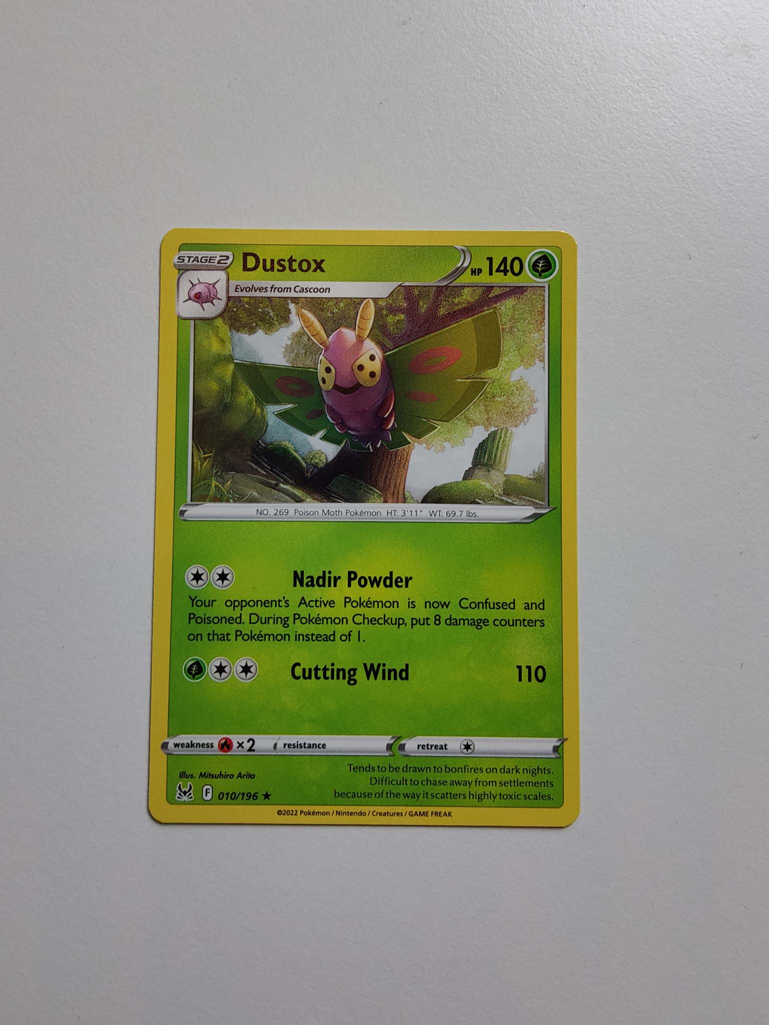 Dustox Rare #10/196 – Sword & Shield: Lost Origin Dustox Rare #10/196 – Sword & Shield: Lost Origin