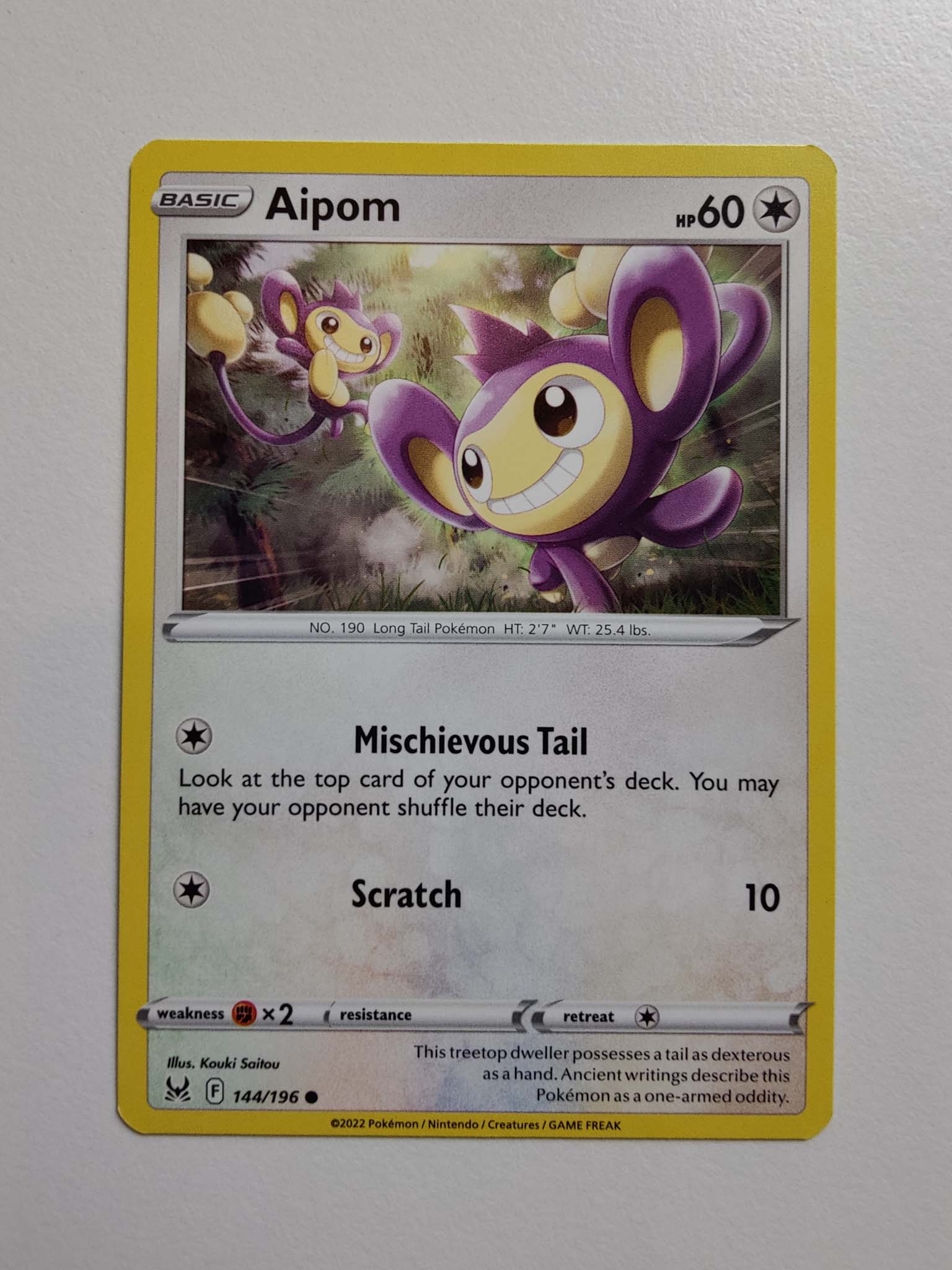 Aipom #144/196 – Sword & Shield: Lost Origin