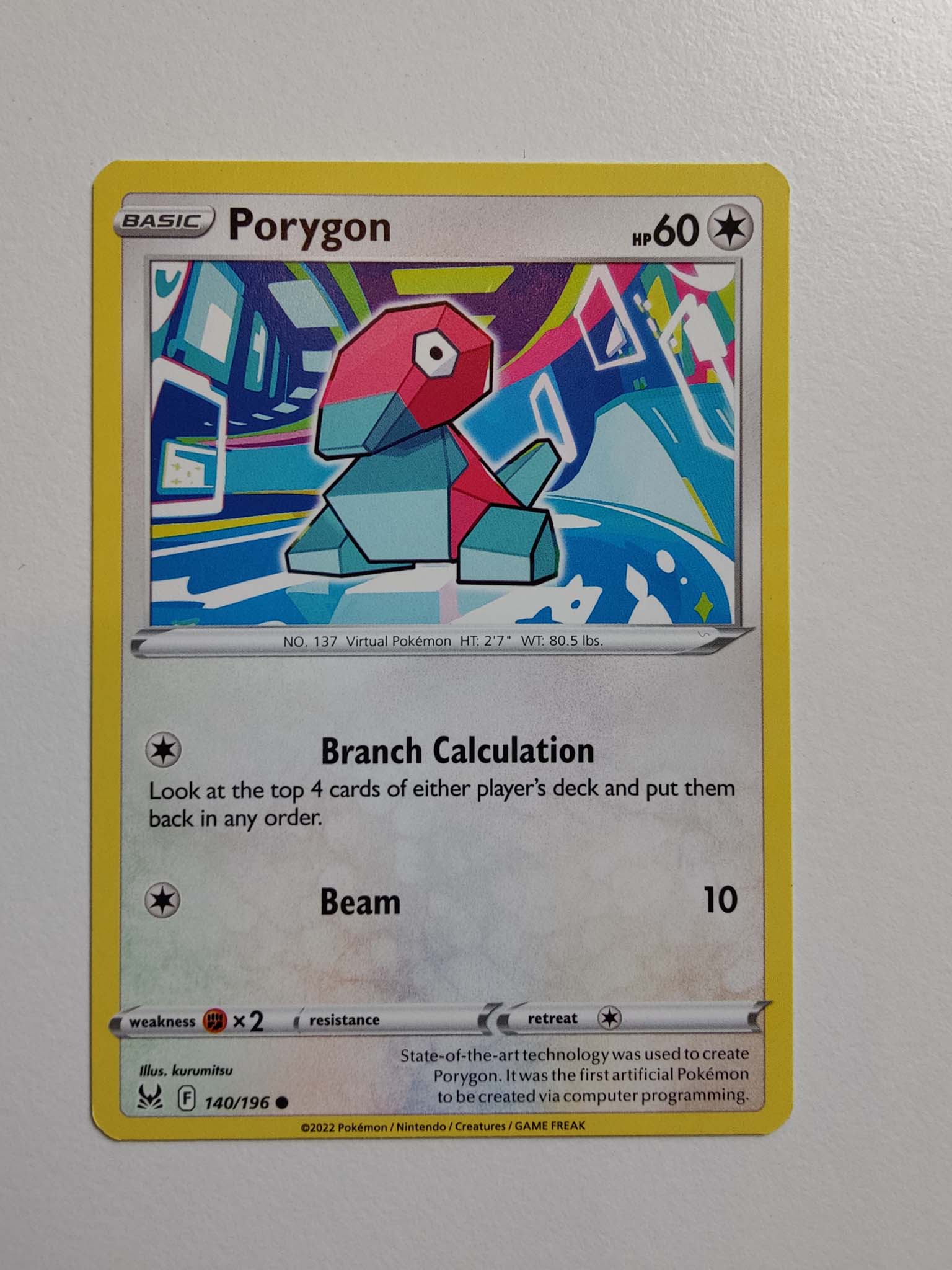 Porygon #140/196 – Sword & Shield: Lost Origin