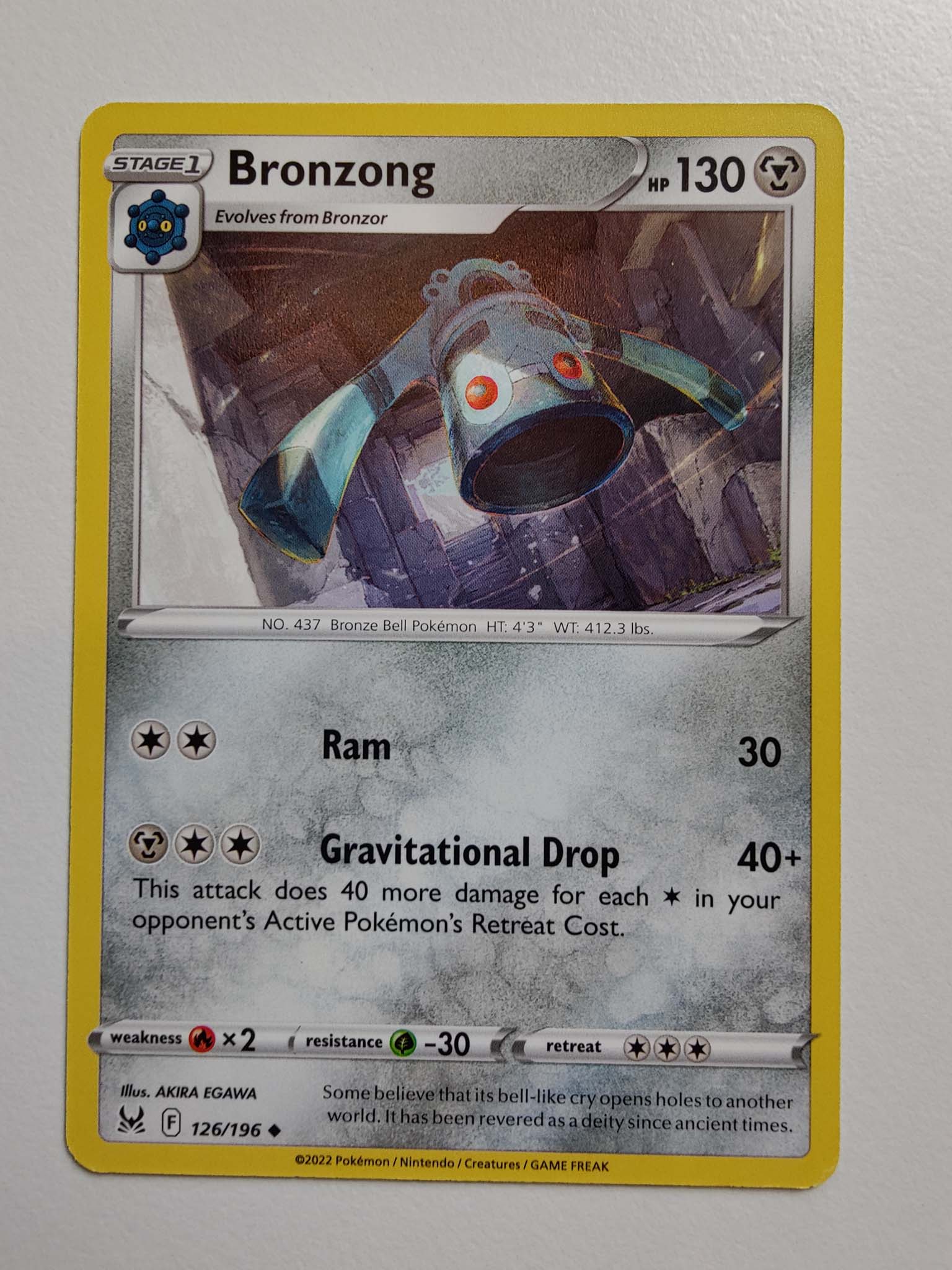 Bronzong #126/196 – Sword & Shield: Lost Origin