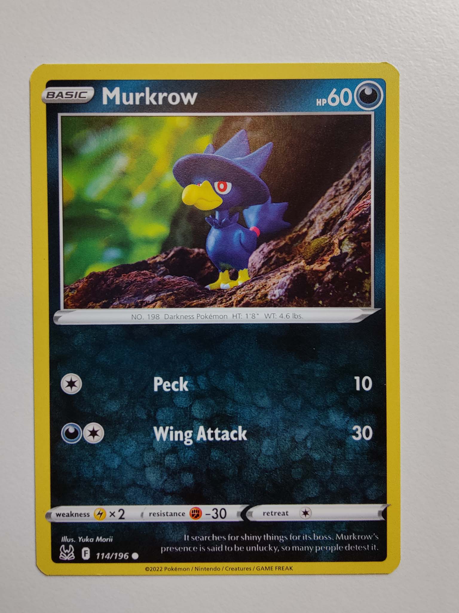 Murkrow #114/196 – Sword & Shield: Lost Origin