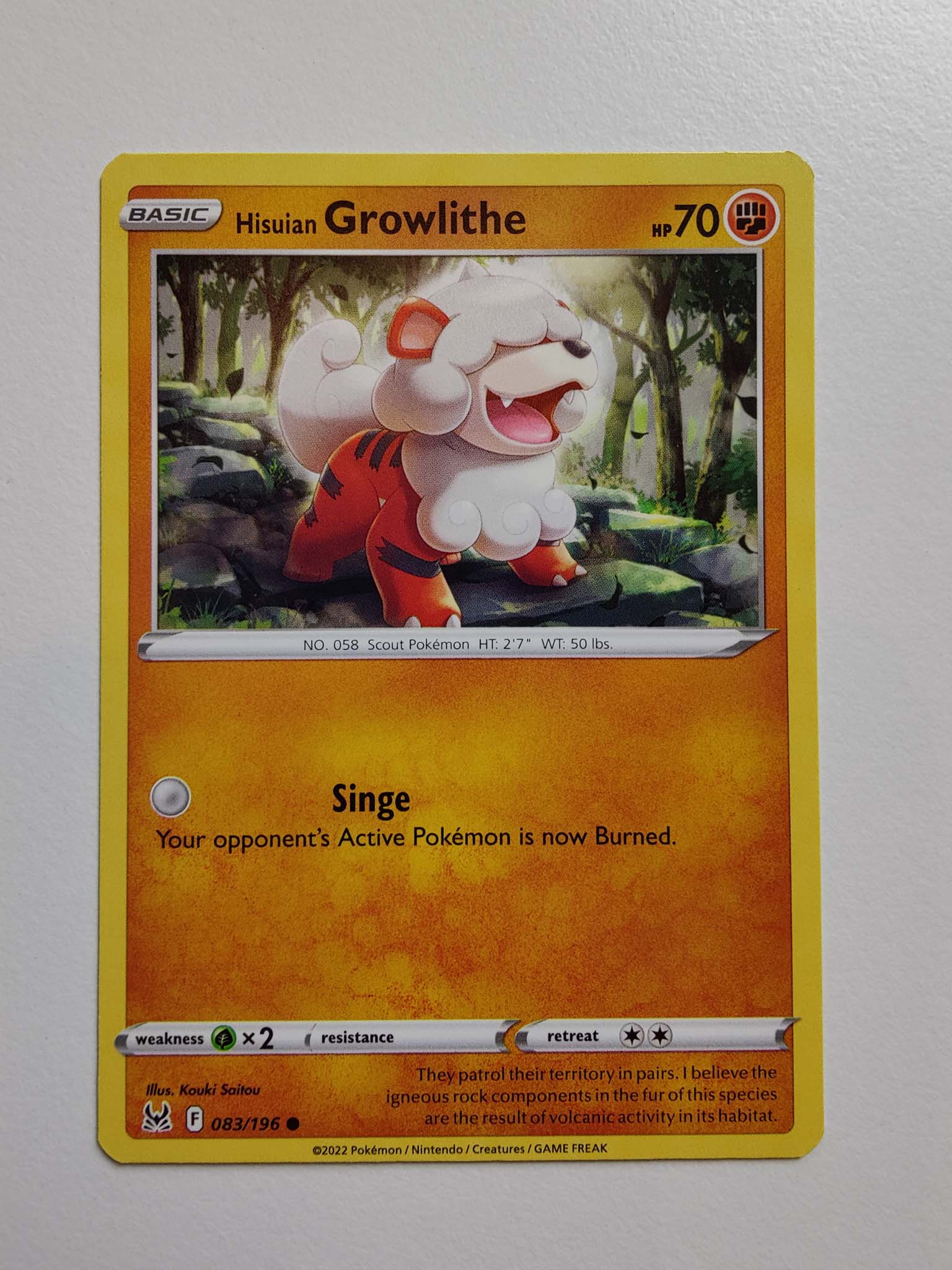 Hisuian Growlithe #83/196 – Sword & Shield: Lost Origin Hisuian Growlithe #83/196 – Sword & Shield: Lost Origin