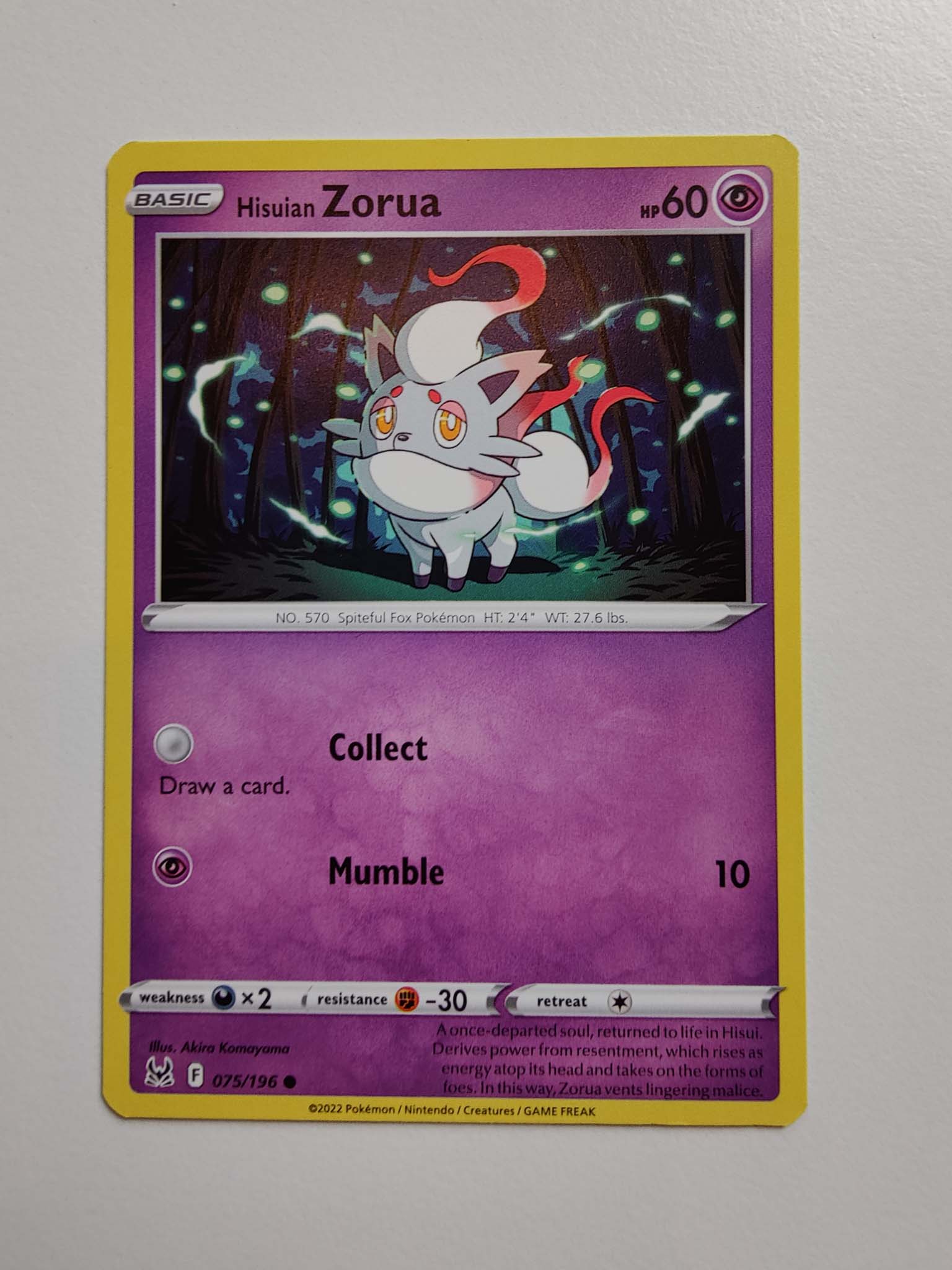 Hisuian Zorua #75/196 – Sword & Shield: Lost Origin Hisuian Zorua #75/196 – Sword & Shield: Lost Origin