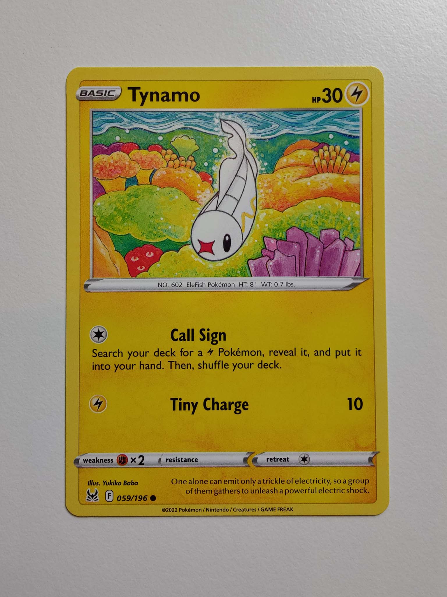 Tynamo #59/196 – Sword & Shield: Lost Origin Tynamo #59/196 – Sword & Shield: Lost Origin