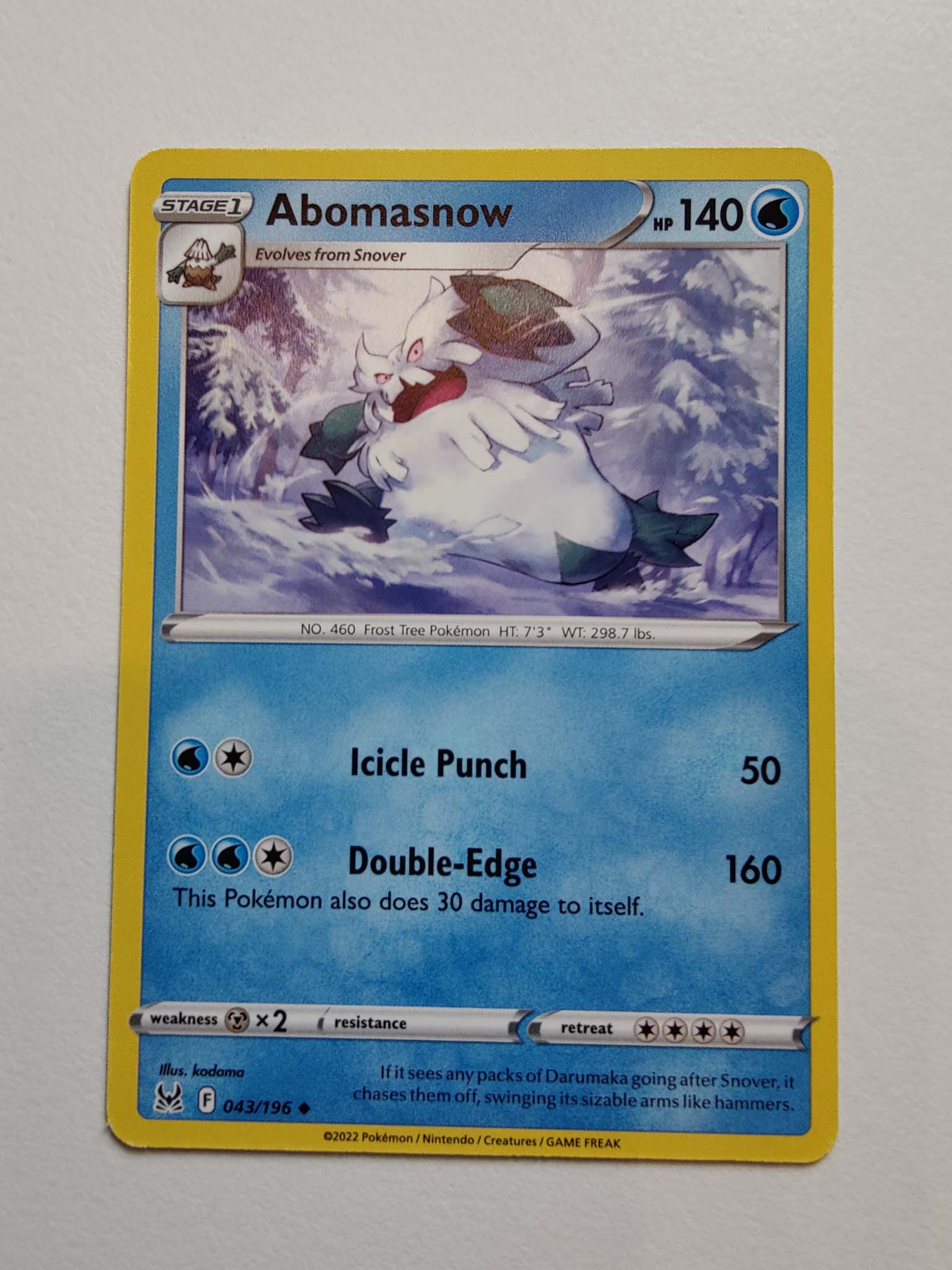 Abomasnow #43/196 – Sword & Shield: Lost Origin
