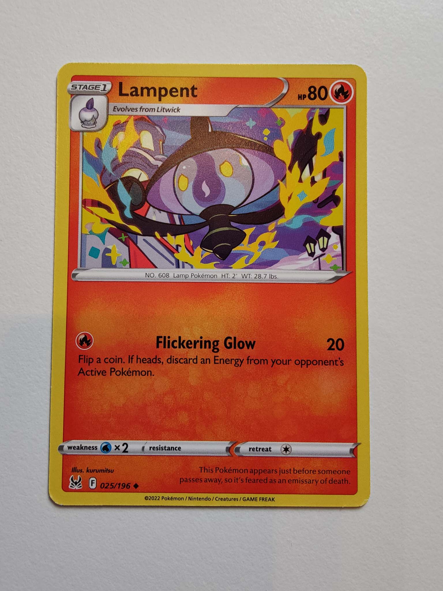 Lampent #25/196 – Sword & Shield: Lost Origin Lampent #25/196 – Sword & Shield: Lost Origin