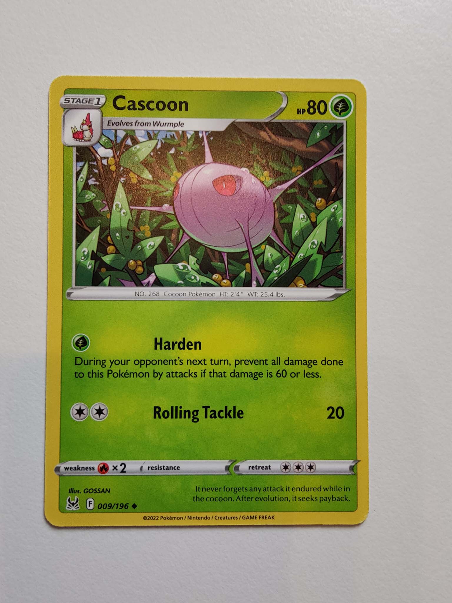 Cascoon #9/196 – Sword & Shield: Lost Origin