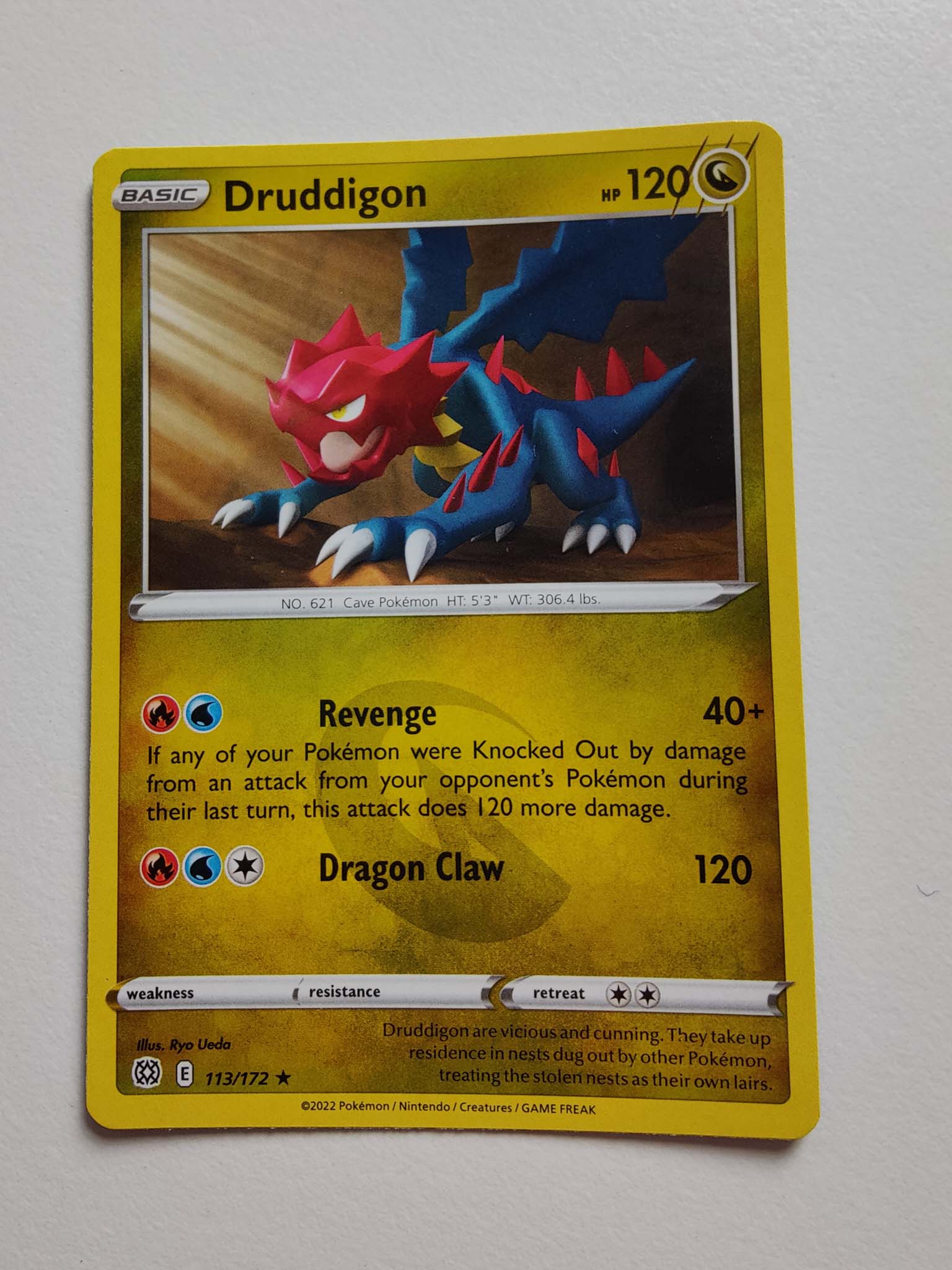 Druddigon Rare #113/172 – Sword & Shield: Brilliant Stars Druddigon Rare #113/172 – Sword & Shield: Brilliant Stars
