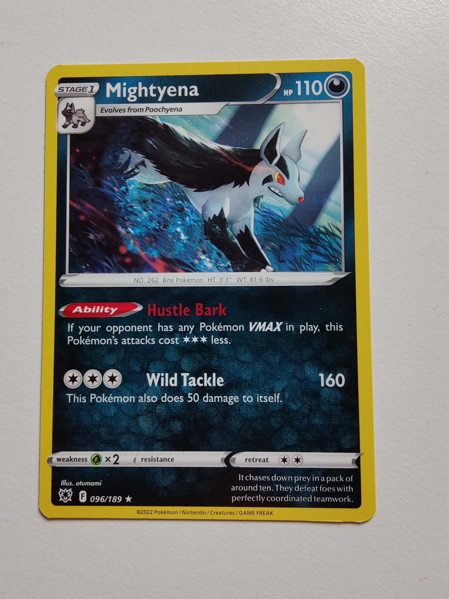 Mightyena Rare #96/189 – Sword & Shield: Astral Radiance Mightyena Rare #96/189 – Sword & Shield: Astral Radiance