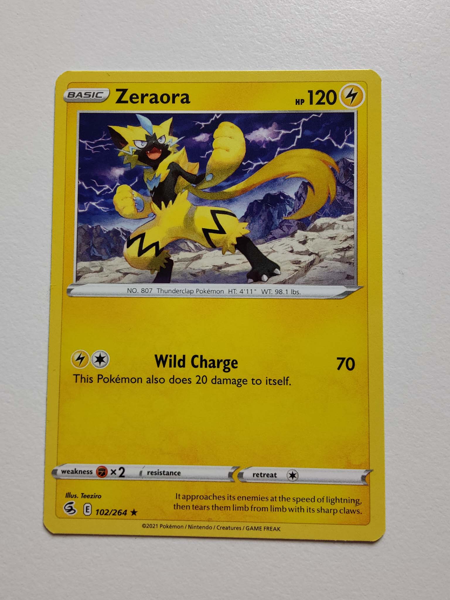 Zeraora Rare #102/264 – Sword & Shield: Fusion Strike
